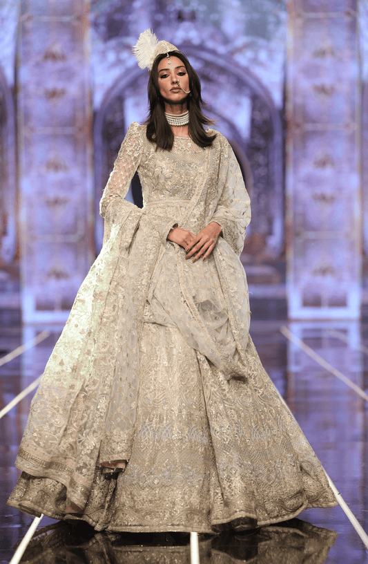 HSY | BCW-02 - Net Peplum Lehenga Ensemble