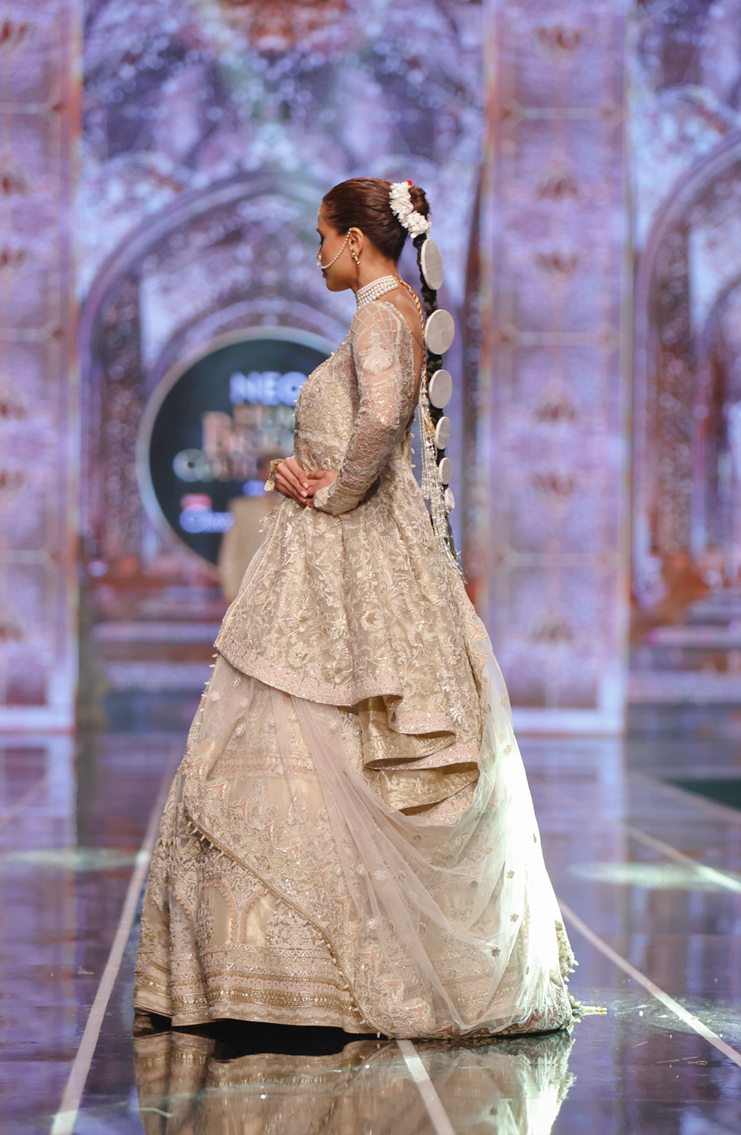 HSY | BCW-06 - High-Low Peplum With Lehenga