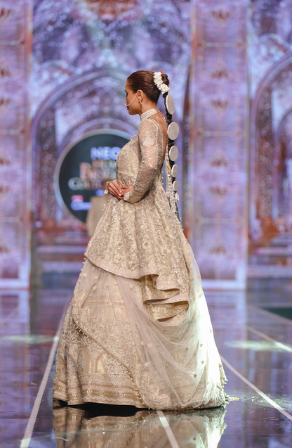 HSY | BCW-06 - High-Low Peplum With Lehenga