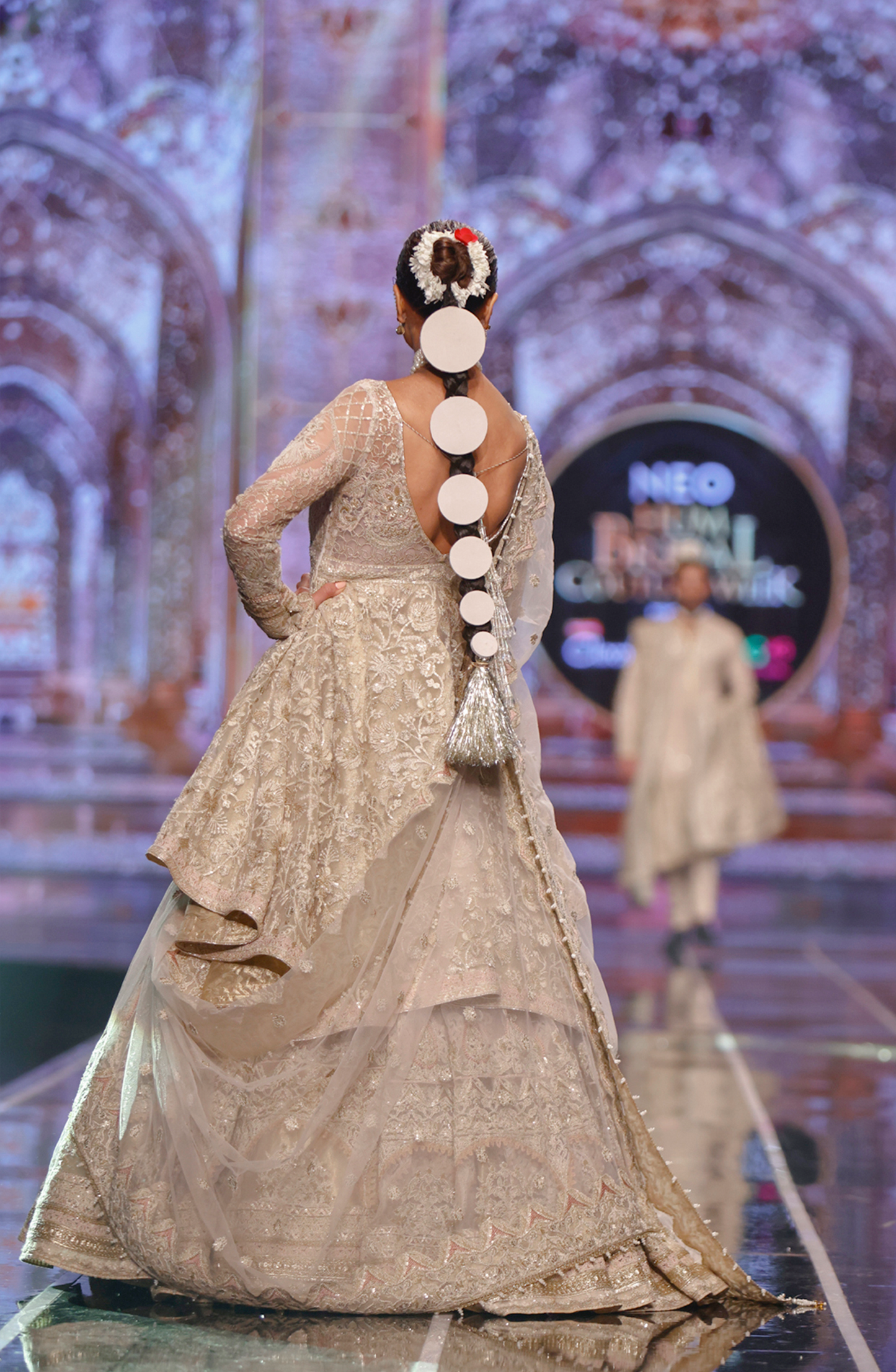 HSY | BCW-06 - High-Low Peplum With Lehenga