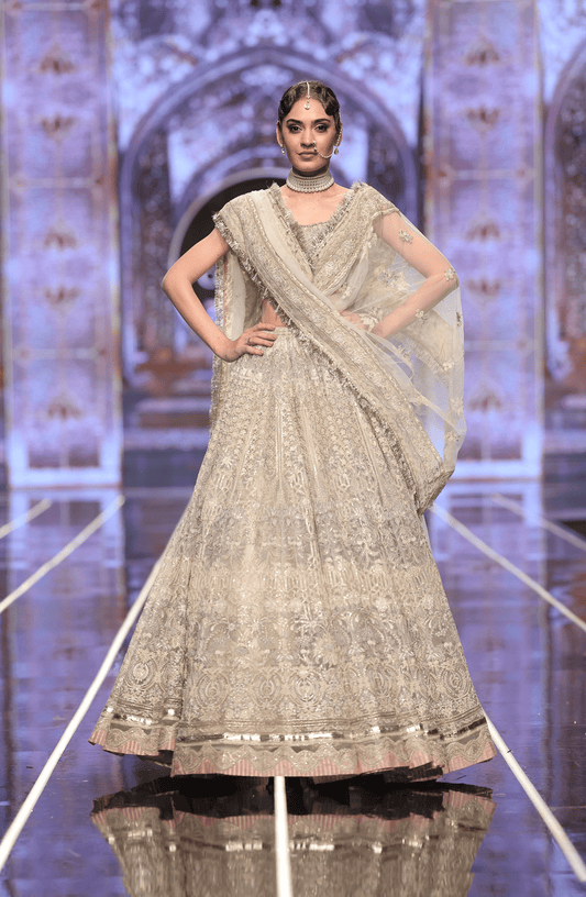 HSY | BCW-03 - Net Lehenga Choli Ensemble