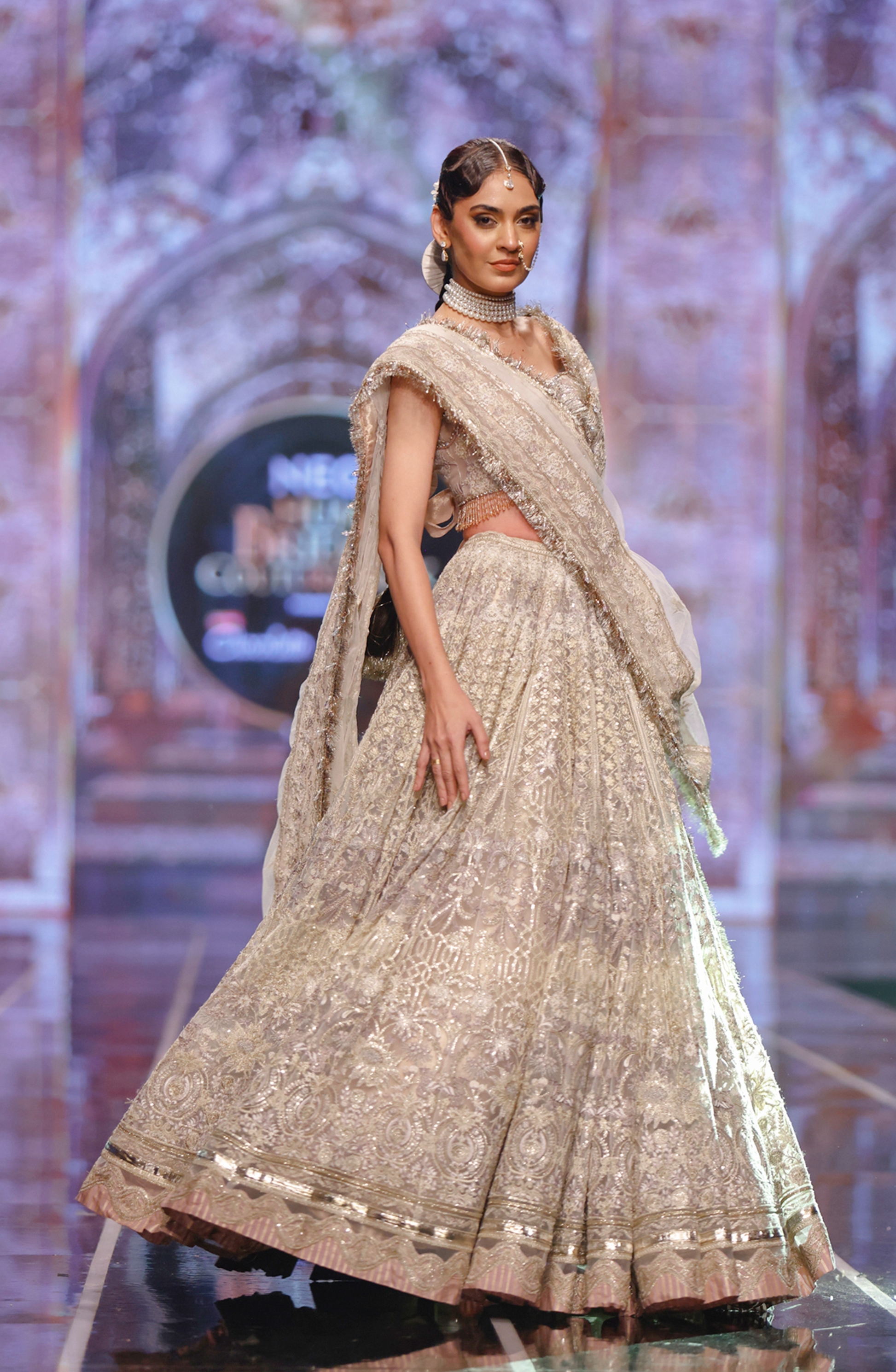 HSY | BCW-03 - Net Lehenga Choli Ensemble