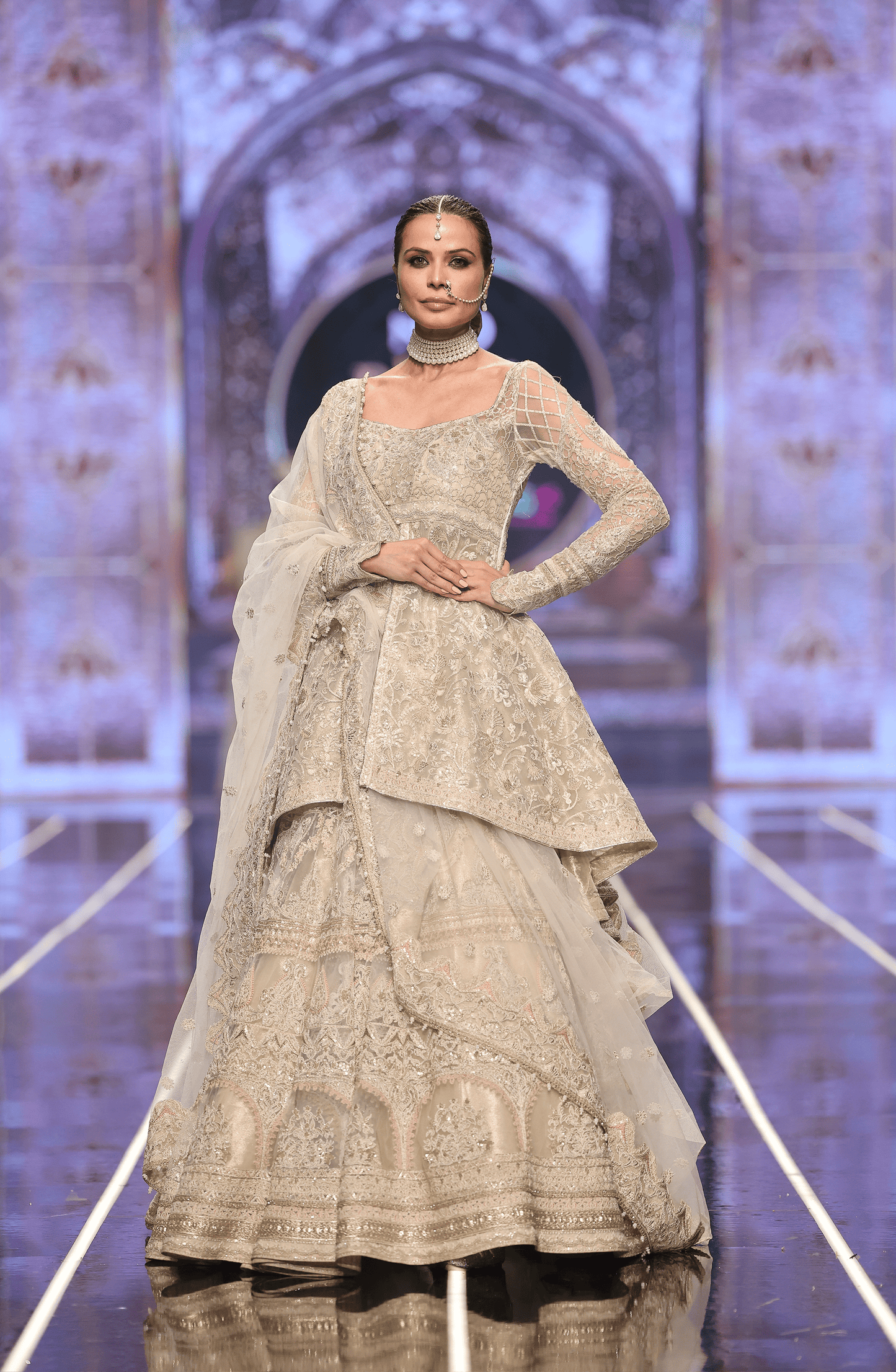 HSY | BCW-06 - High-Low Peplum With Lehenga