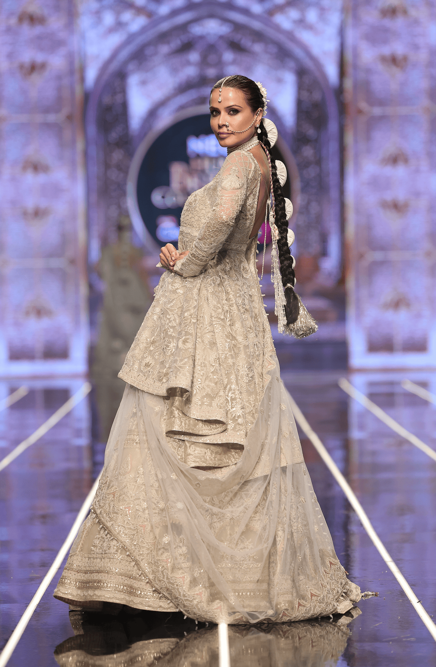 HSY | BCW-06 - High-Low Peplum With Lehenga