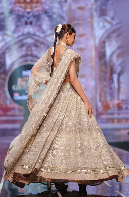 HSY | BCW-03 - Net Lehenga Choli Ensemble