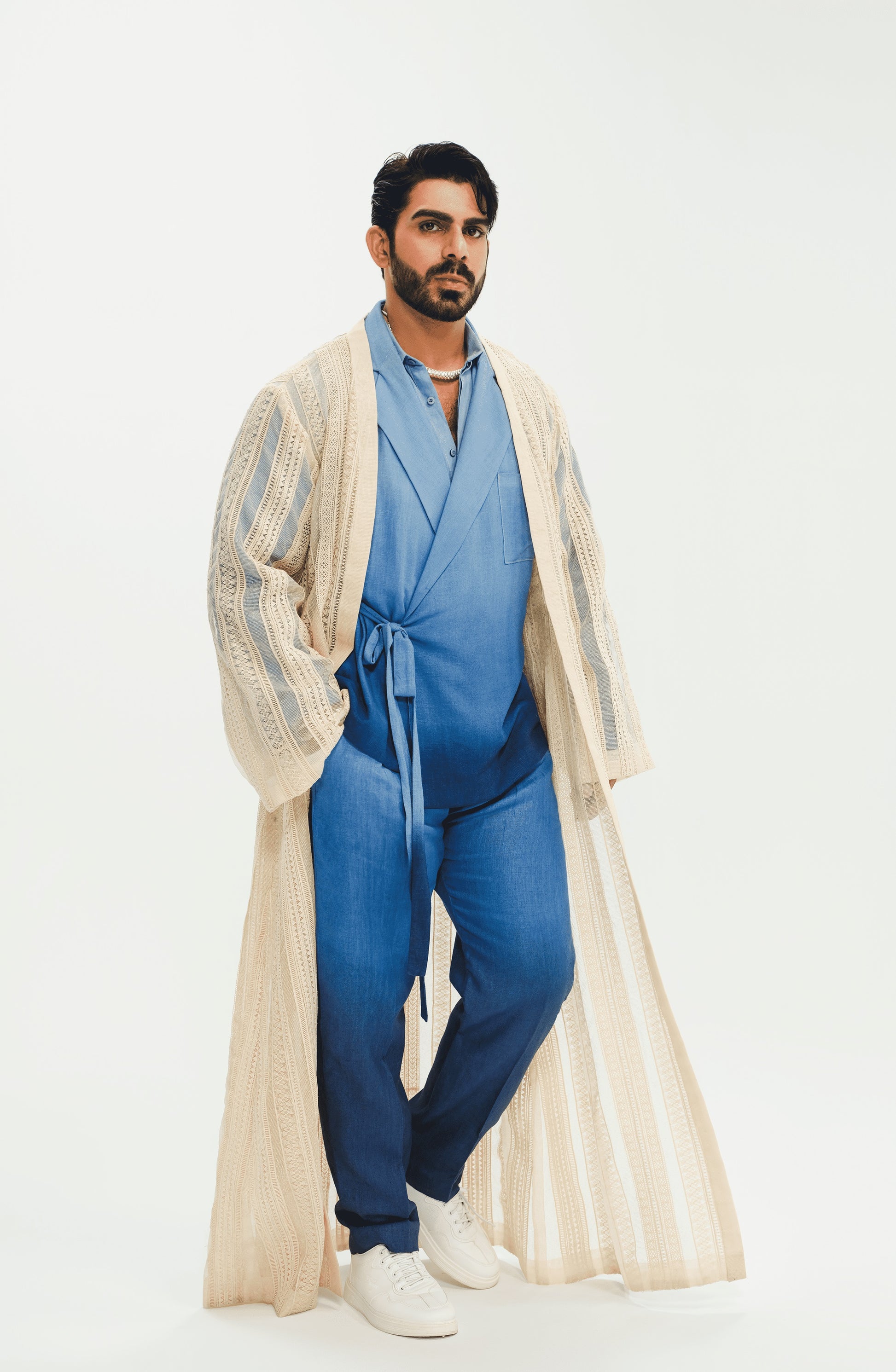 Trousseau by HSY - Jumpsuit with Inner Jacket and Outer Thobe - Mens Party wear dresses in USA