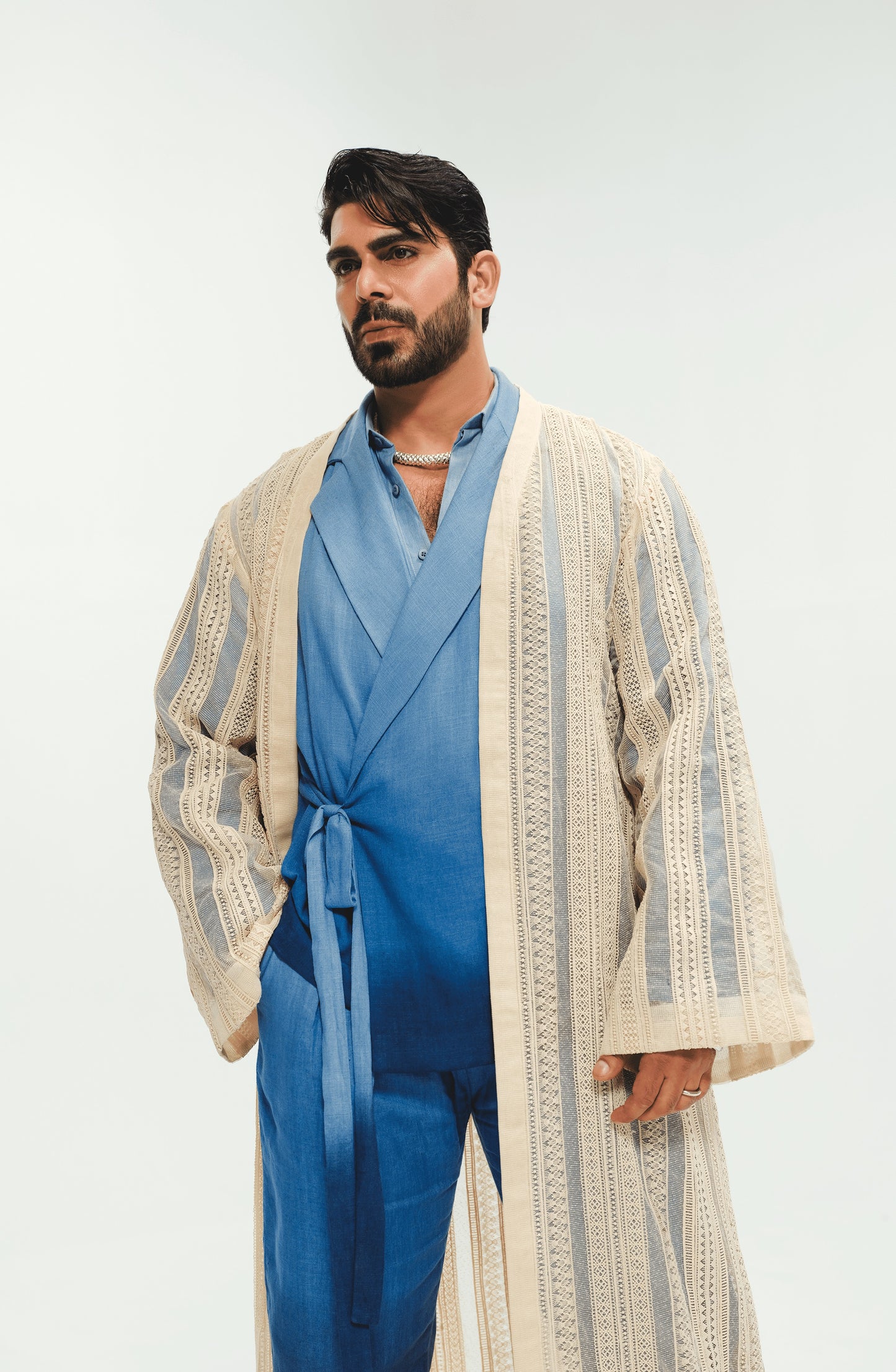 Trousseau by HSY - Jumpsuit with Inner Jacket and Outer Thobe - Mens Party wear dresses in USA