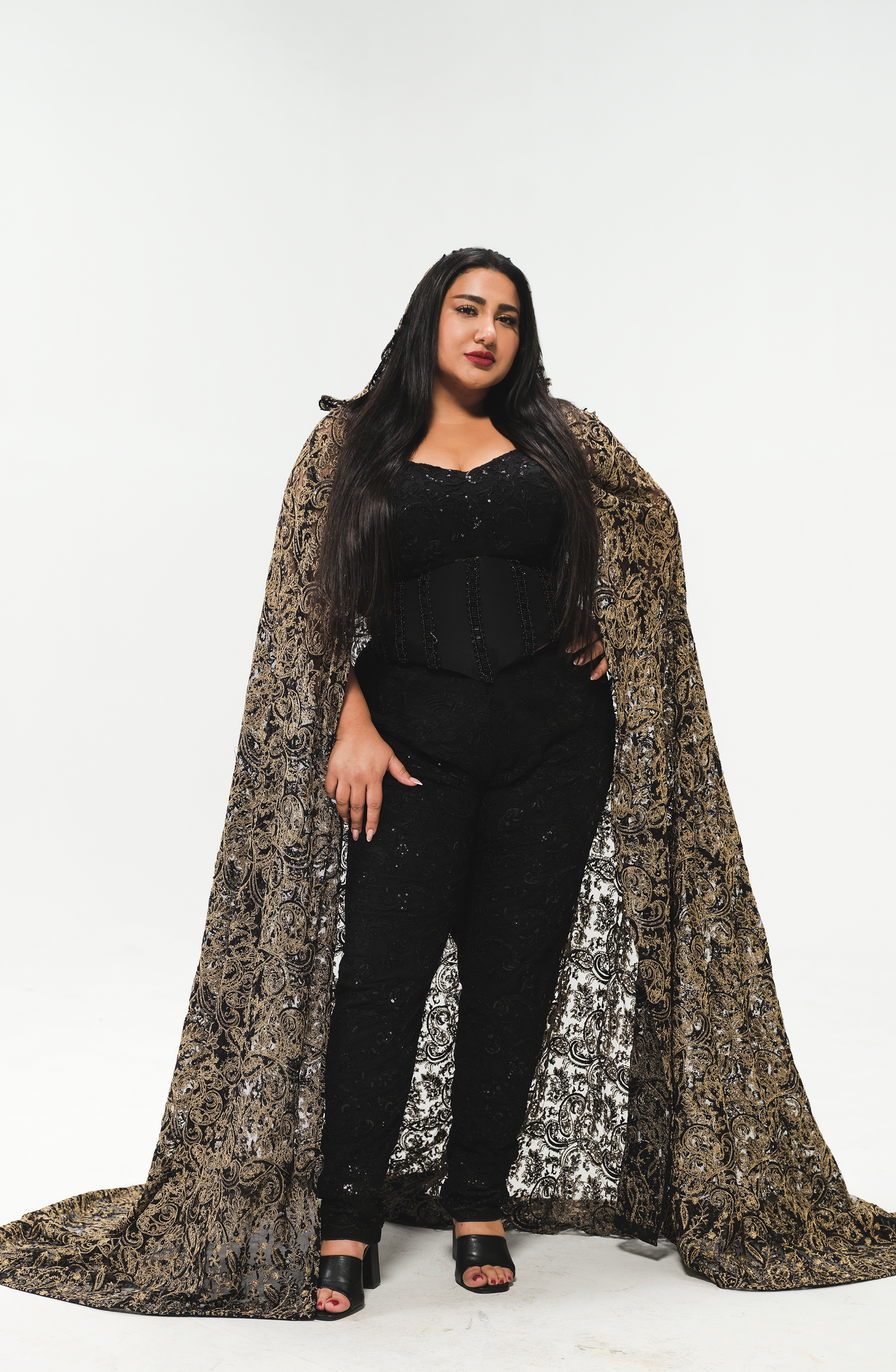 HSY | Dramatic Corset Top and Cape Ensemble